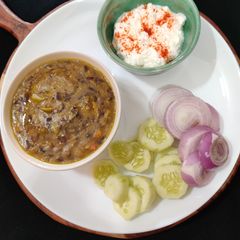 A picture of Black rice khichdi.