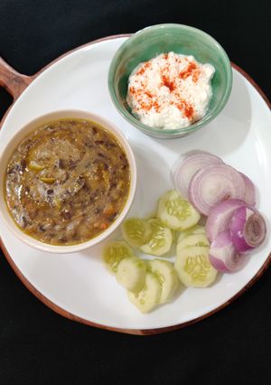 A picture of Black rice khichdi.