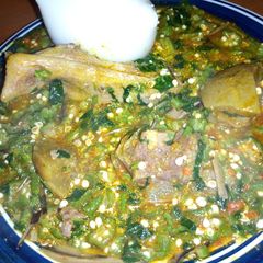 Okora soup Vegetable A picture of Okora soup Vegetable.