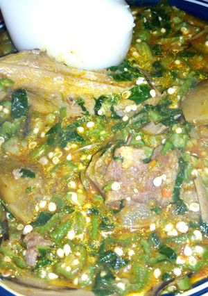 A picture of Okora soup Vegetable.