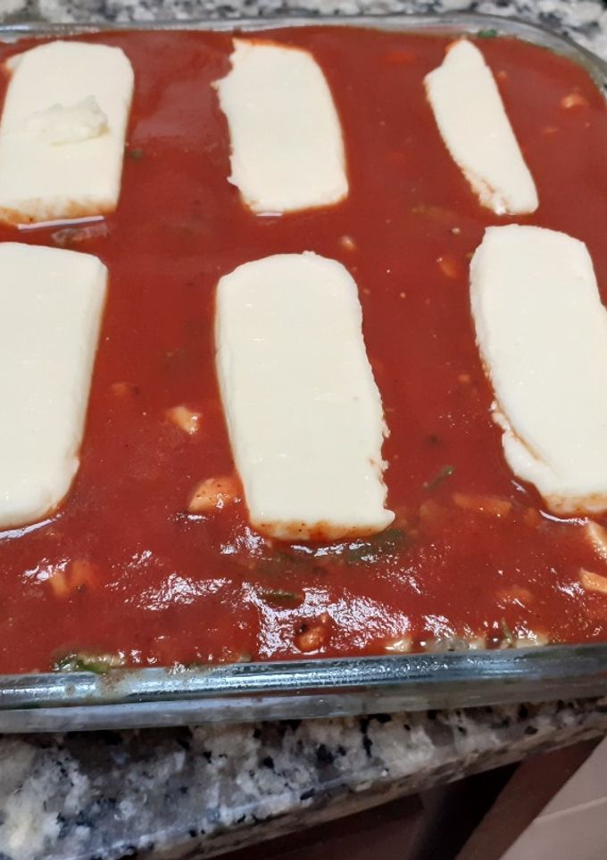 Una foto de Lasagna de berenjenas light (o no)
