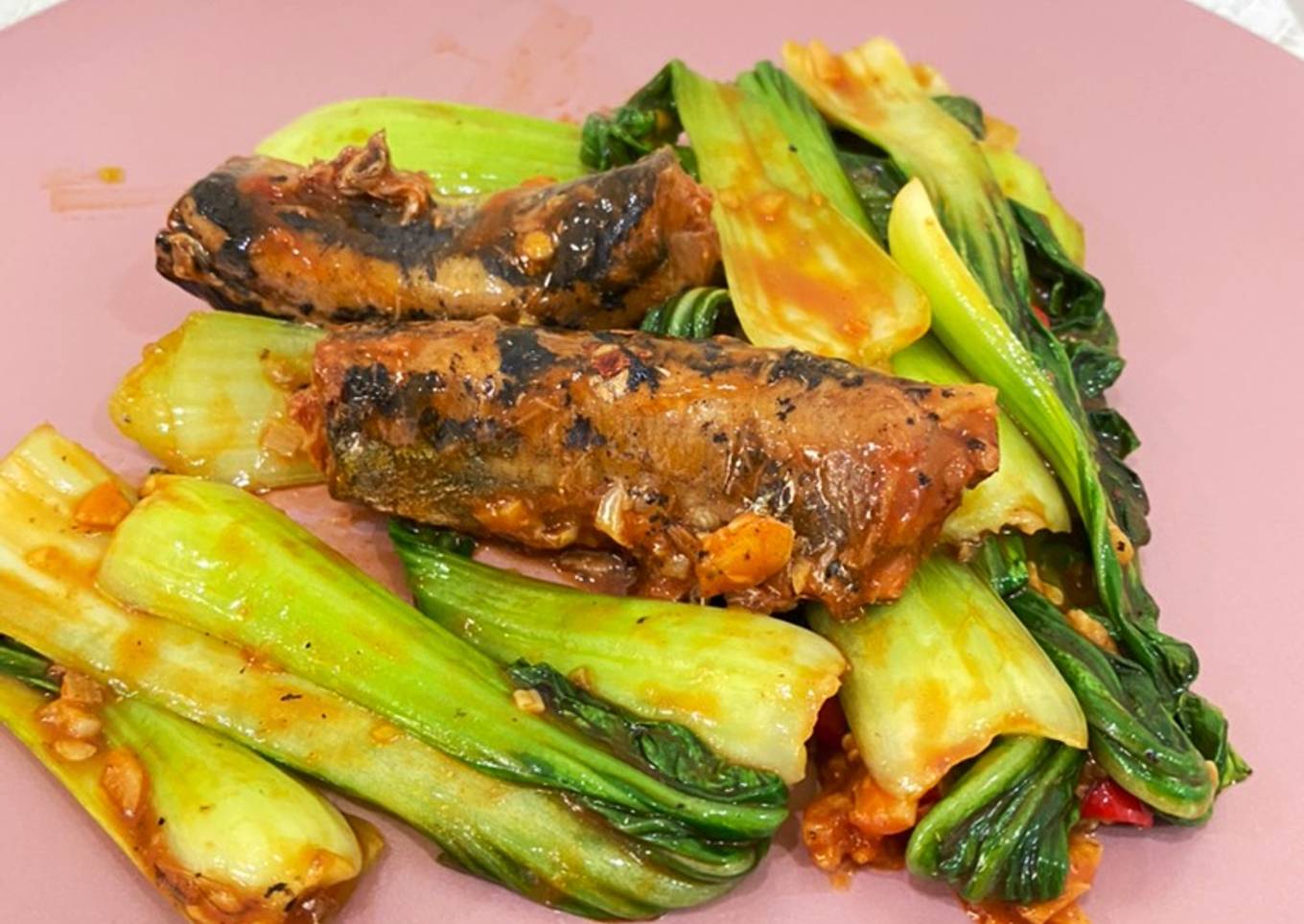 Easiest Way to Prepare Any-night-of-the-week Stir-fried Bok Choy with
mackerel in tomato sauce
