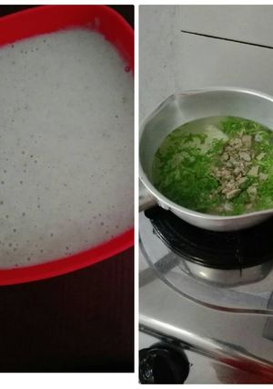Foto resep Pure Nasi Bayam+Ati Ayam Ungkep