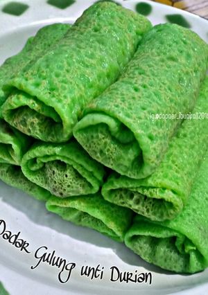 Foto resep 042. Dadar gulung unti durian