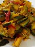 Braised young Kabocha squash 炒嫩南瓜