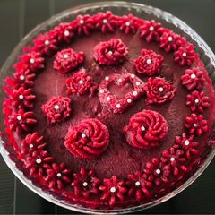 A picture of Beetroot halwa.