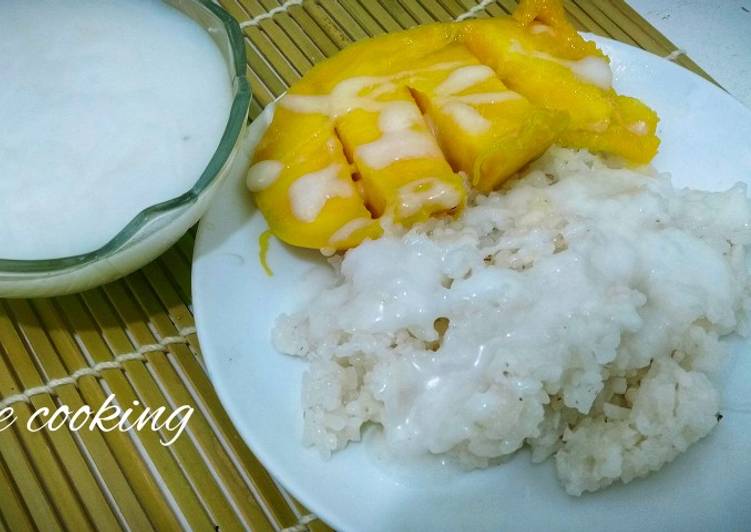 Cara Gampang Membuat Mango Sticky Rice ala kantong Mama yang Enak Banget