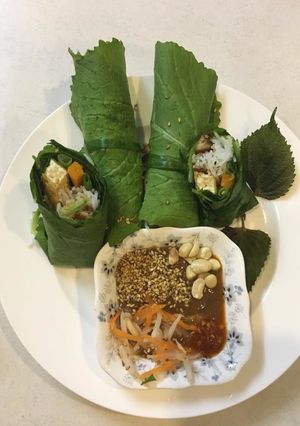 Hình của món Cuốn diếp (chay).
