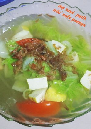Foto resep Sop sawi putih sederhana