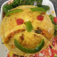 A picture of Steamed smiley egg.