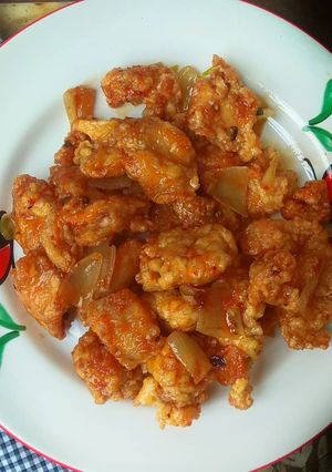 Foto resep Ayam Tepung Manis Pedas