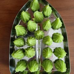 Coconut Pista Modak A picture of Coconut Pista Modak.