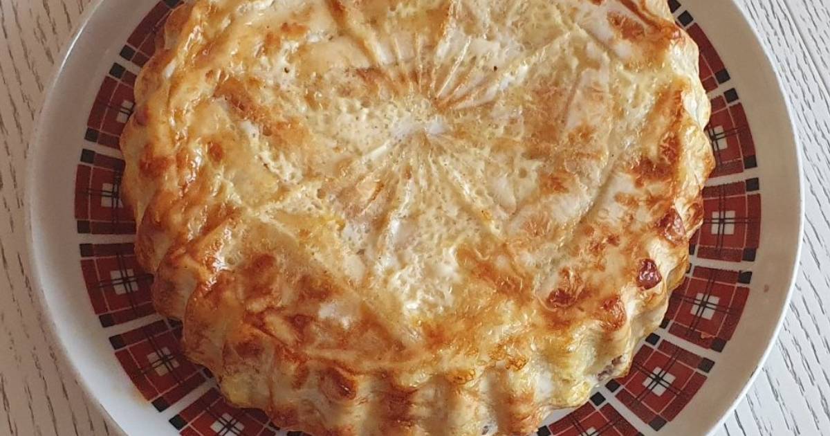 Пироги из лаваша с мясом в духовке