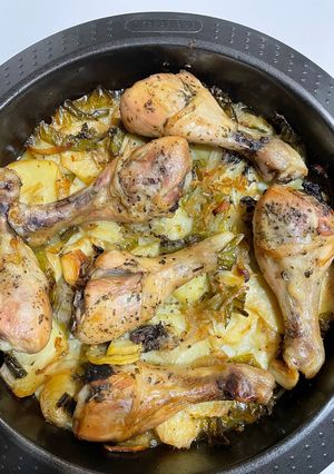 Una foto de Muslitos de pollo asados al horno