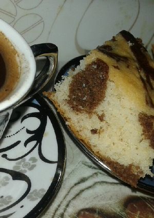 صورة لوصفة الكيك الرخامي