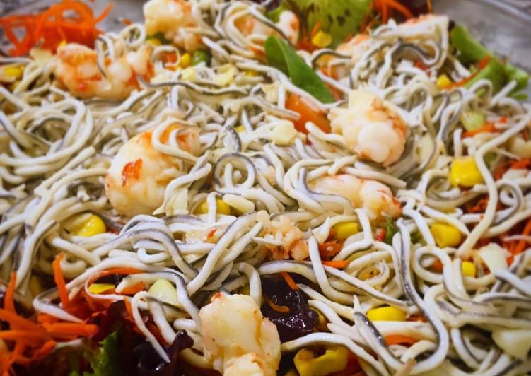 Ensalada templada de Gambón y gulas