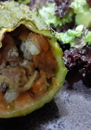Una foto de Caigua rellena
