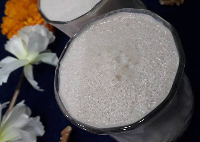 Walnuts smoothie very healthy and nutritious drink without sugar