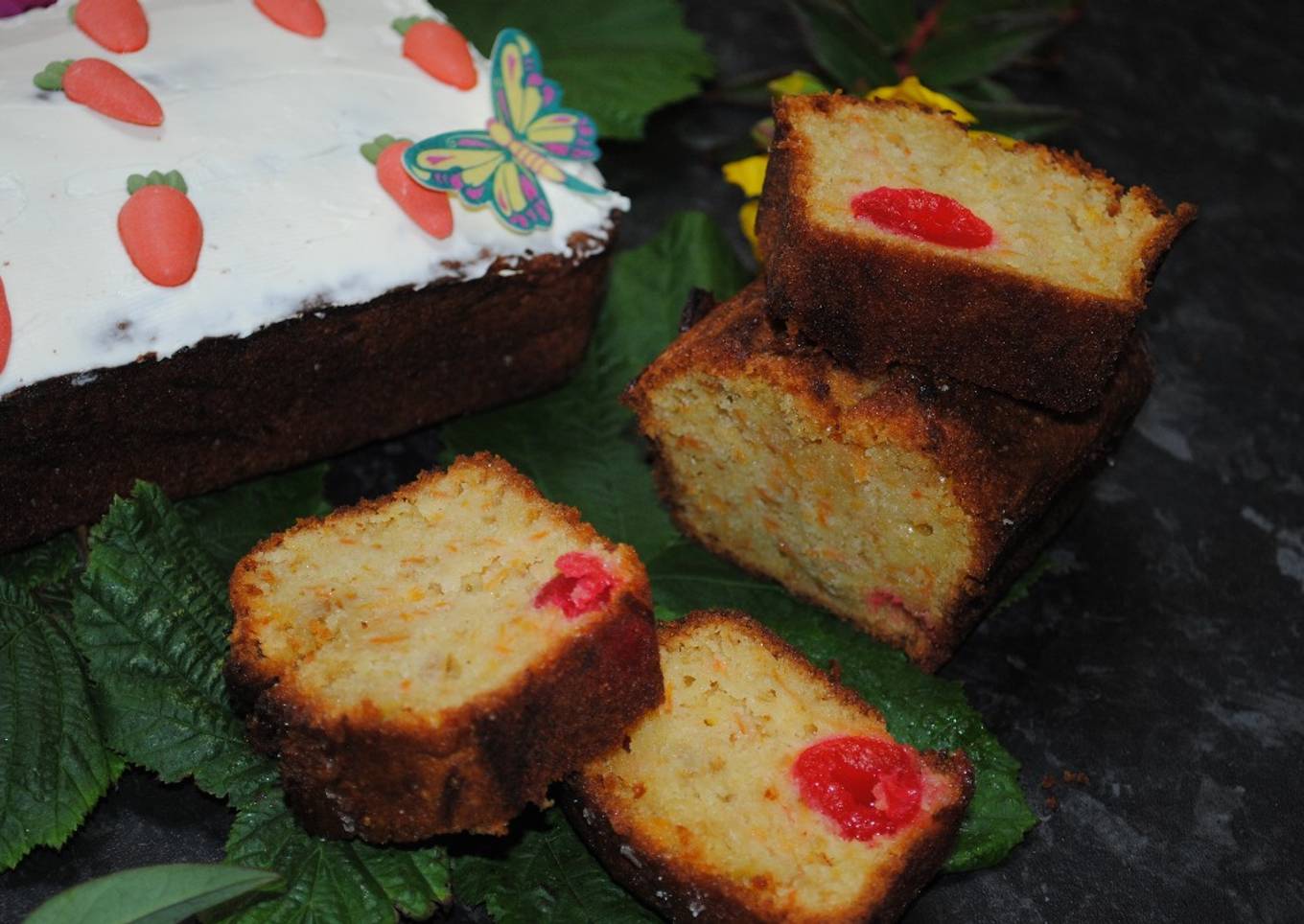 Carrot-cherry cake