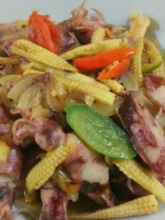 Foto resep Cumi asin jagung semi saos tiram