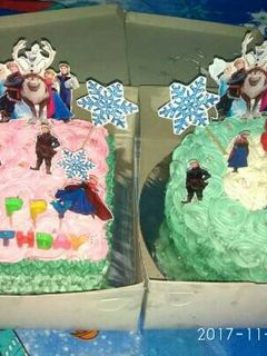 Foto resep Kue Ulang Tahun Rainbow Cake Frozen
