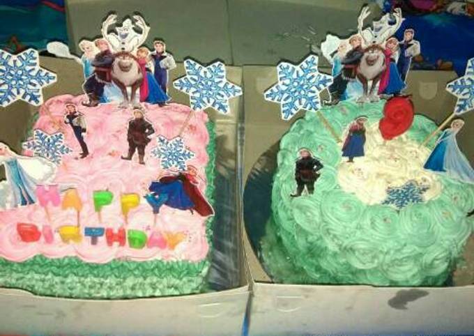 Resep Kue Ulang Tahun Rainbow Cake Frozen Anti Gagal