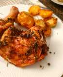 Pollo asado al horno