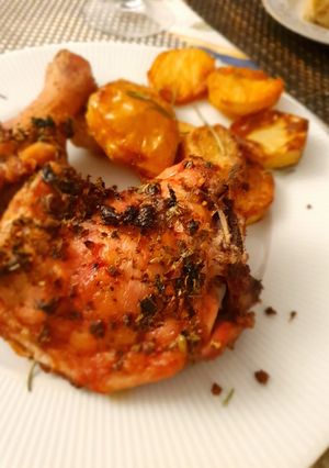Una foto de Pollo asado al horno