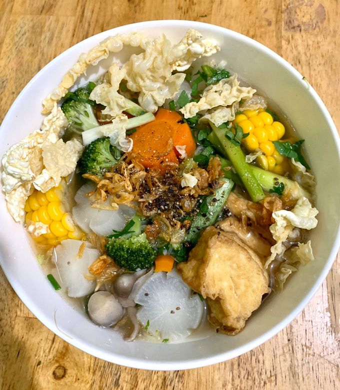 Hình của món Hủ tíu chay.