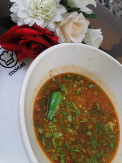 A picture of Lobia Gravy Chaat.