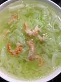 Canh bắp cải nấu tôm nõn khô