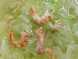 Canh bắp cải nấu tôm nõn khô