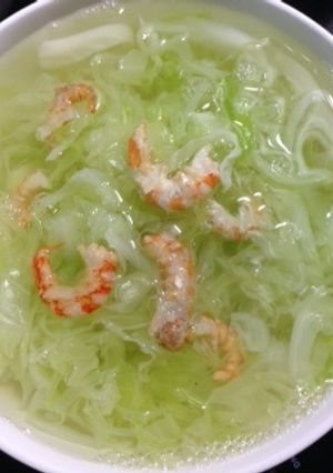 Hình của món Canh bắp cải nấu tôm nõn khô.