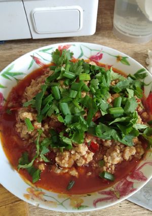 A picture of Nam Prik Ong with Pork (Easy to Make in a Dorm).