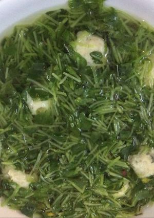 Hình của món Canh cá thát lát rau mầm.