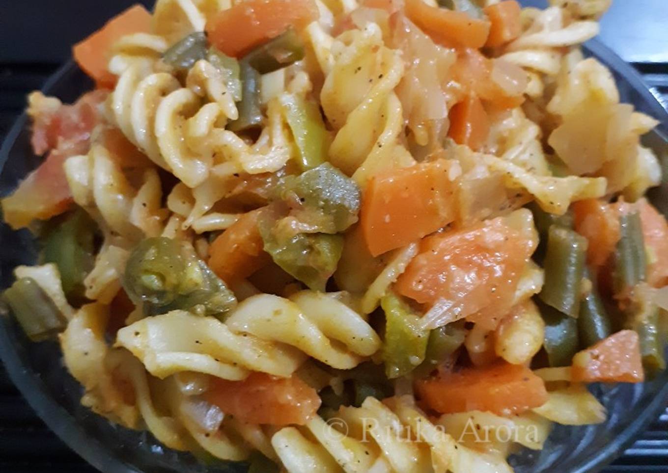 Vegetable pasta for kids