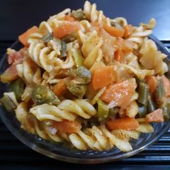 Vegetable pasta for kids A picture of Vegetable pasta for kids.