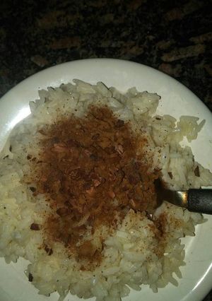 Una foto de Arroz con leche seco versión marroqui vegan versión