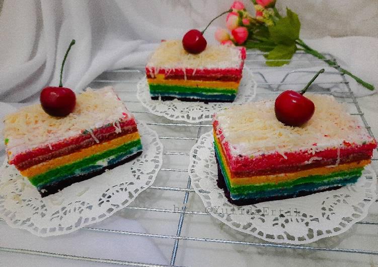 Resep Rainbow cake yang Bisa Manjain Lidah