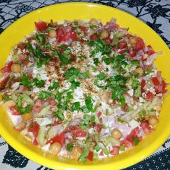 Vegetable Chickpea Dahi Bara A picture of Vegetable Chickpea Dahi Bara.