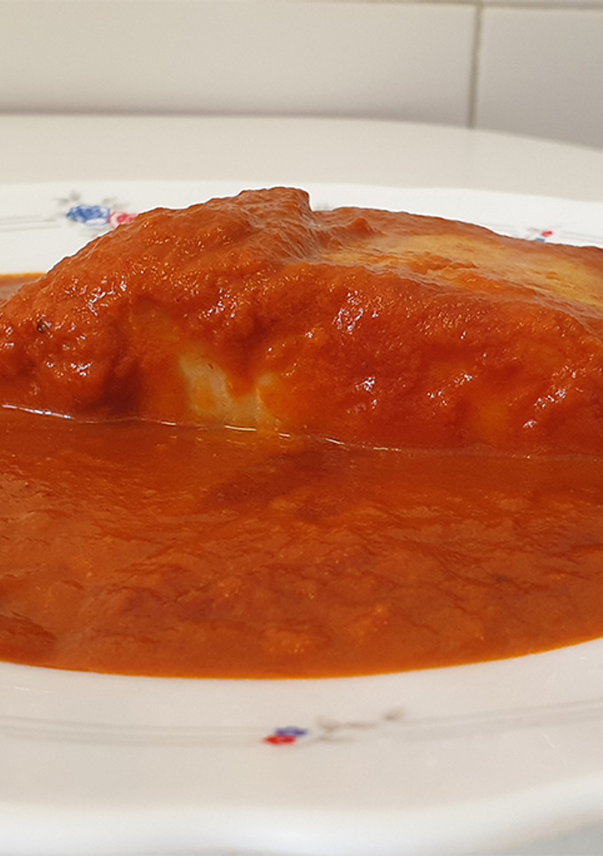 Una foto de Bacalao a la vizcaína