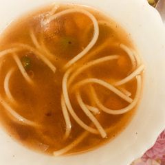 A picture of Vegetables noodles soup.
