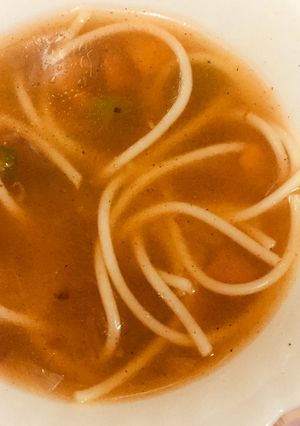 A picture of Vegetables noodles soup.