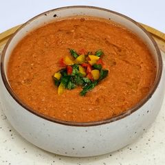 A picture of Gazpacho Soup -A healthy chilled soup.