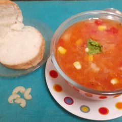 A picture of Easy Peasy Milano Minestrone Soup --- A healthy version of Italian Minestrone Soup.