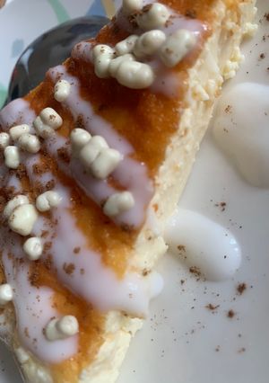 Una foto de Tarta de queso proteica y sin azúcar
