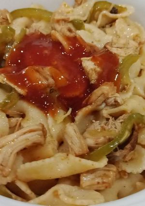 A picture of Chicken macaronies.