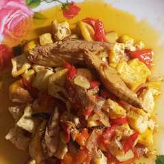 รูปของ Tumis Tahu ikan cue tongkol