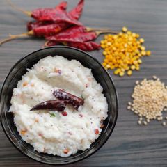 A picture of Hotel style curd rice.
