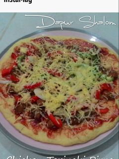 Foto resep Chicken teriyaki pizza